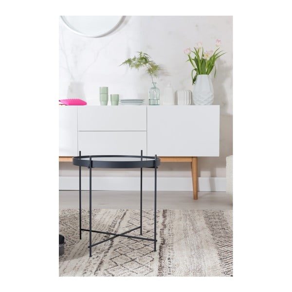 Černý odkládací stolek Zuiver Cupid, ⌀ 43 cm-image-2