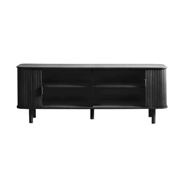 Černý TV stolek v dekoru dubu 160x56 cm Cavo – Unique Furniture-image-2