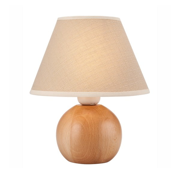 Béžová stolní lampa s textilním stínidlem, výška 24 cm Ball – LAMKUR