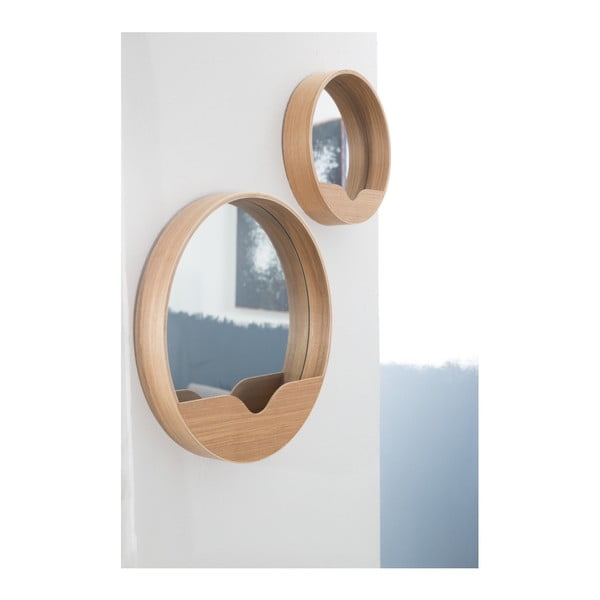 Nástěnné zrcadlo s odkládacím prostorem Zuiver Round Wall, ⌀ 60 cm-image-1