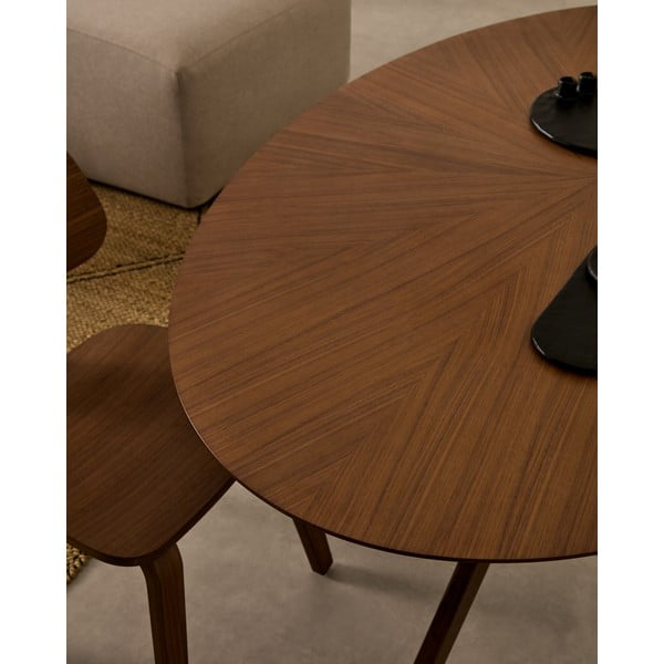 Jídelní stůl s deskou v dekoru ořechového dřeva 110x180 cm Naanim – Kave Home-image-1