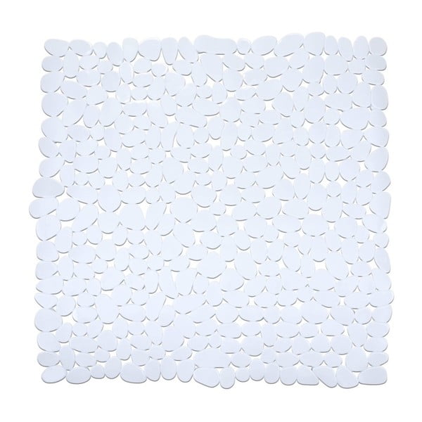 Bílá protiskluzová koupelnová podložka Wenko Paradise, 54 x 54 cm