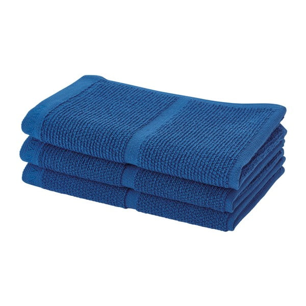 Tmavě modrý bavlněný ručník Aquanova Adagio, 30 x 50 cm