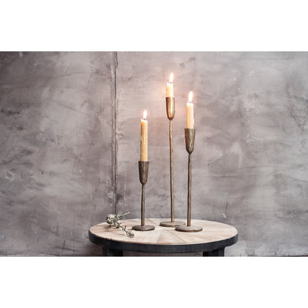 Kovový svícen ve zlaté barvě Nkuku Mbata, výška 40 cm-image-1