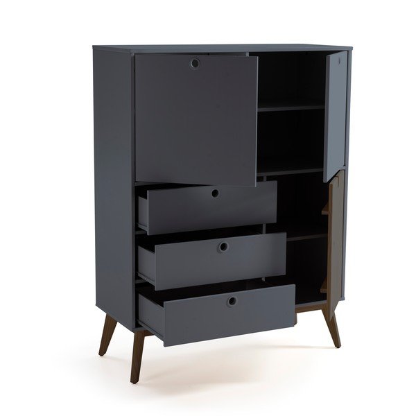 Antracitově šedá vysoká komoda Marckeric Kiara-image-4