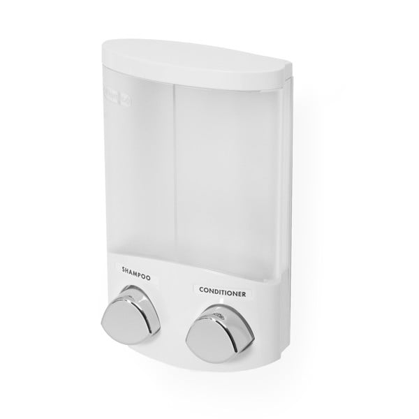 Bílý samodržící plastový dávkovač mýdla 620 ml Duo – Compactor-image-3