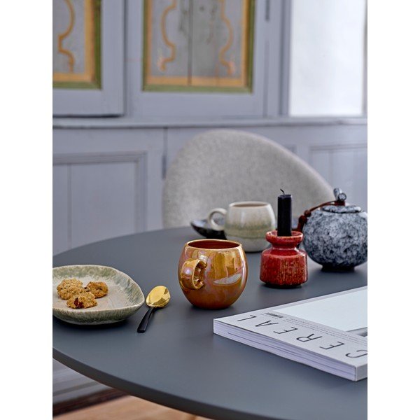 Zeleno-bílý kameninový servírovací talíř Bloomingville Paula, 23,5 x 12,5 cm-image-1