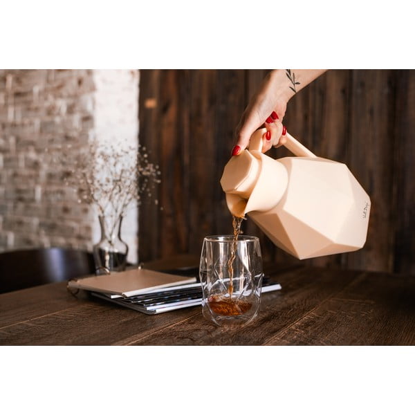 Krémová termoska Vialli Design Geo, 1 l-image-3