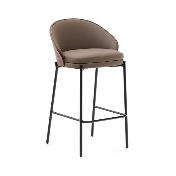 Hnědá barová židle (výška sedáku 65 cm) Eamy – Kave Home