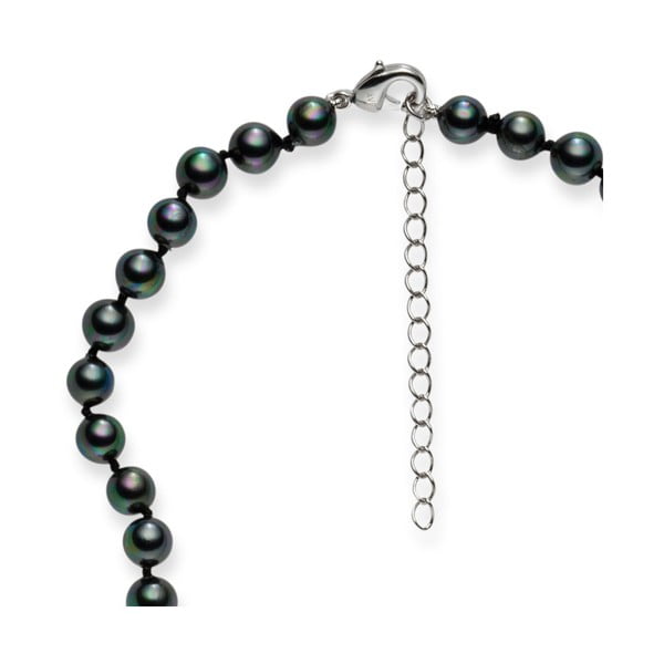 Černý perlový náhrdelník Pearls Of London Mystic, délka 50 cm-image-1
