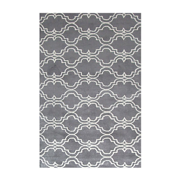 Ručně tuftovaný šedý koberec Bakero Riviera, 153 x 244 cm