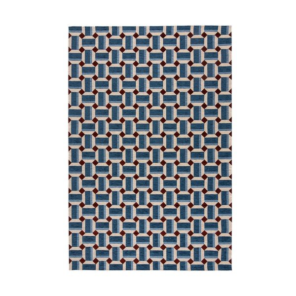 Modrý koberec 120x170 cm Lennox Geometric – Flair Rugs