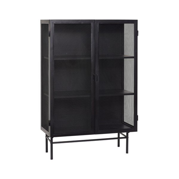 Černá vitrína Hübsch Enok, délka 100 cm