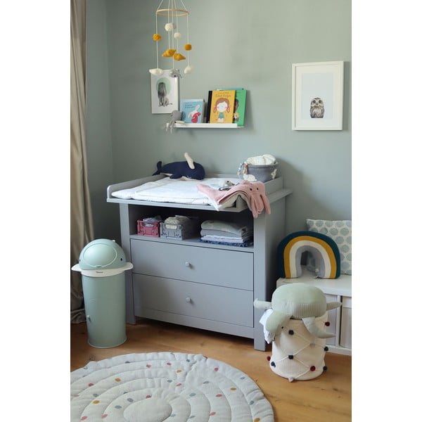 Plastový odpadkový koš na pleny v mentolové barvě 25 l Whale – Kindsgut-image-3