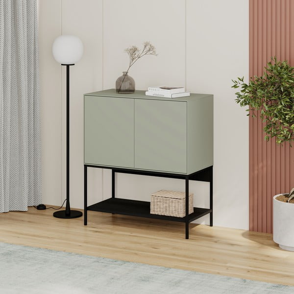 Zeleno-černá skříňka 80x90x40 cm Amira – Marckeric-image-3