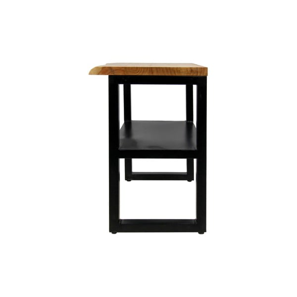 Příruční stolek s poličkou z neopracovaného akáciového dřeva HSM collection SoHo-image-3