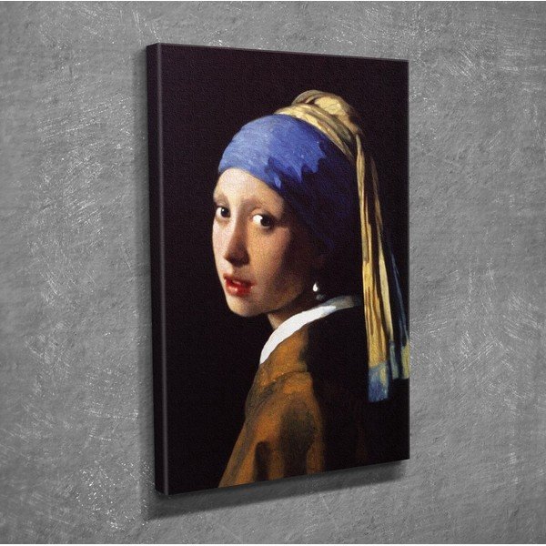 Nástěnná reprodukce na plátně Johannes Vermeer The Girl with Pearl, 30 x 40 cm-image-2