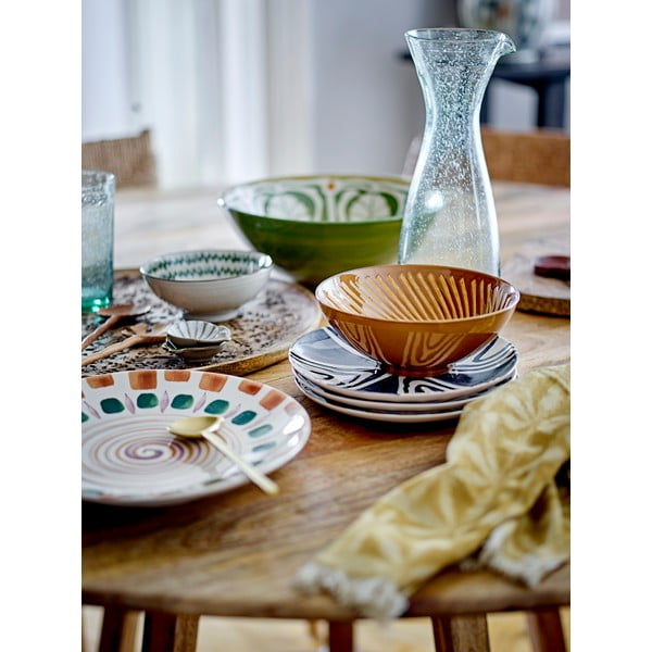 Zeleno-hnědý talíř z kameniny ø 27 cm Shama – Bloomingville-image-1