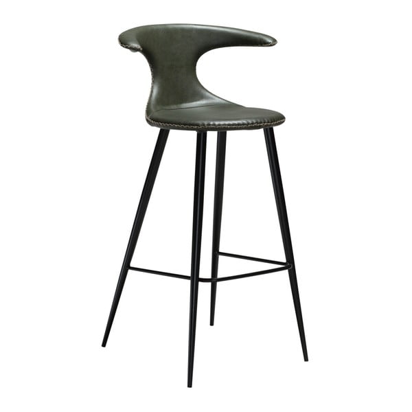 Zelená barová židle s koženkovým sedákem DAN-FORM Denmark Flair