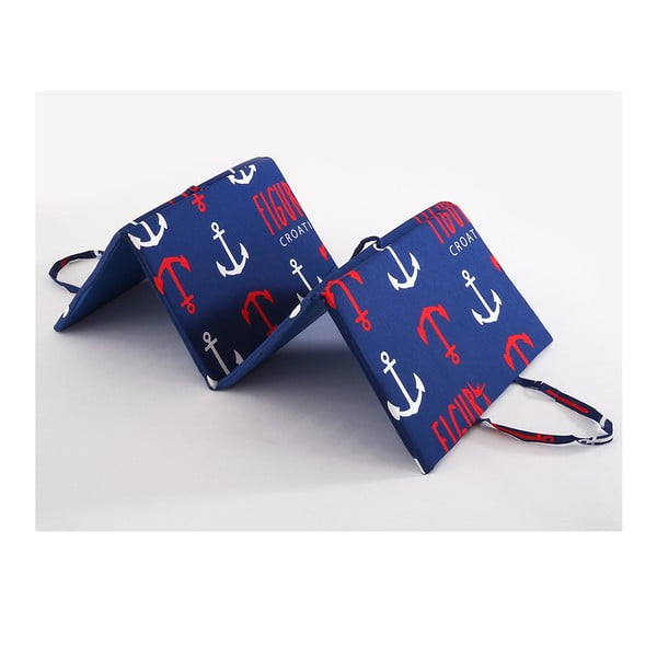 Červeno-modrý zahradní podsedák na lehátko 49x137 cm   Anchors – B.E.S.-image-1