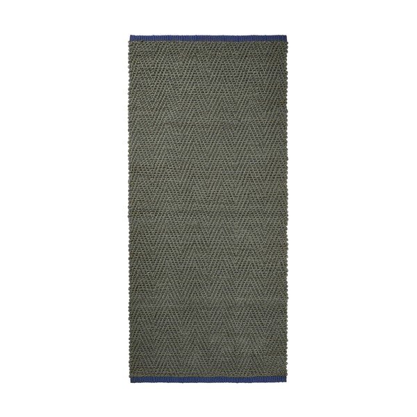 Tmavě zelený jutový běhoun 70x150 cm Notes – Mette Ditmer Denmark