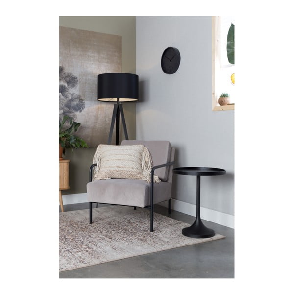 Černé betonové nástěnné hodiny s černými ručičkami Zuiver Concrete-image-2