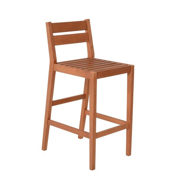 Zahradní barový set z eukalyptového dřeva v přírodní barvě pro 4 Maine – Garden Pleasure-image-3