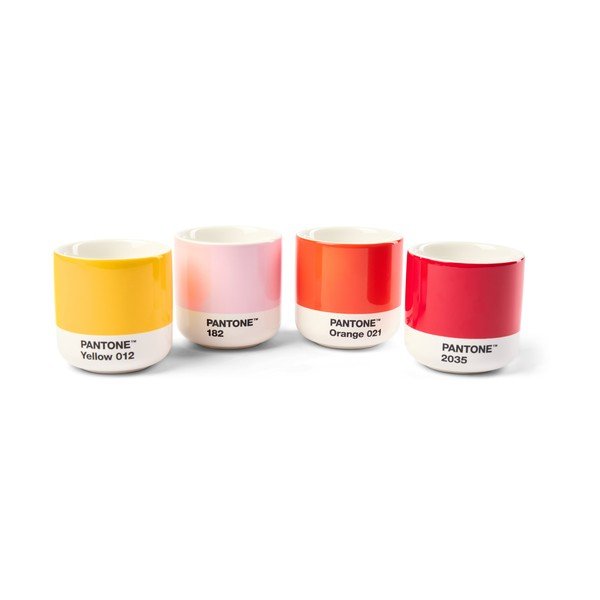 Porcelánové šálky v sadě 4 ks na espresso 100 ml Macchiato – Pantone