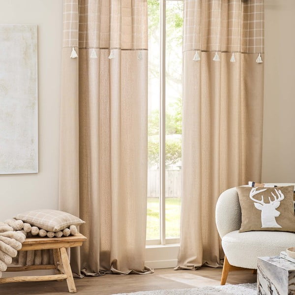 Hnědý závěs s příměsí bavlny 140x240 cm Everest – douceur d'intérieur-image-3