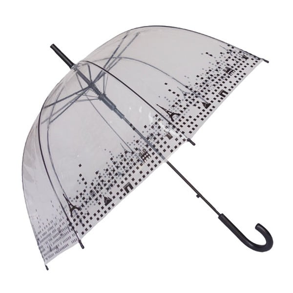 Transparentní holový deštník Birdcage Paris, ⌀ 79 cm