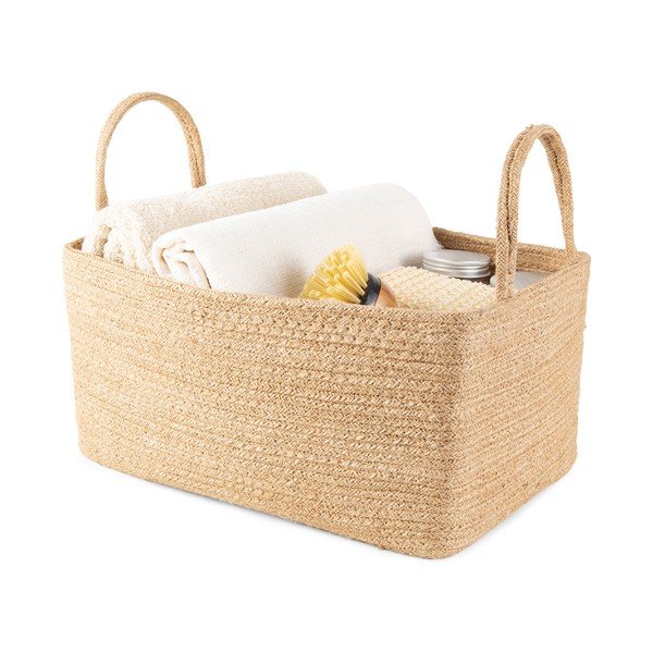 Jutový úložný košík Compactor, 34 x 23 cm-image-2