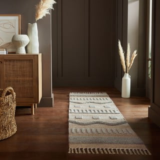 Běhoun ve světle šedé a přírodní barvě 60x230 cm Medina – Flair Rugs
