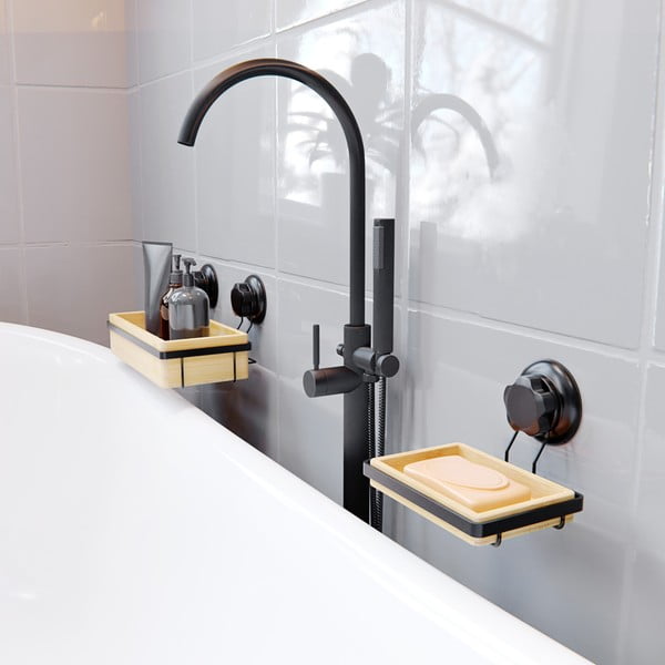 Bambusová samodržící koupelnová polička Compactor Bestlock SPA-image-1