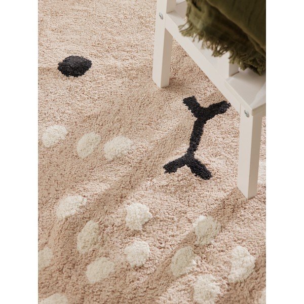 Béžový pratelný/ručně tkaný bavlněný dětský koberec 120x152 cm Snuggle Pucki – Hanse Home-image-4