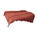 Fleecový přehoz v cihlové barvě 150x200 cm Pom Pom – Mijolnir