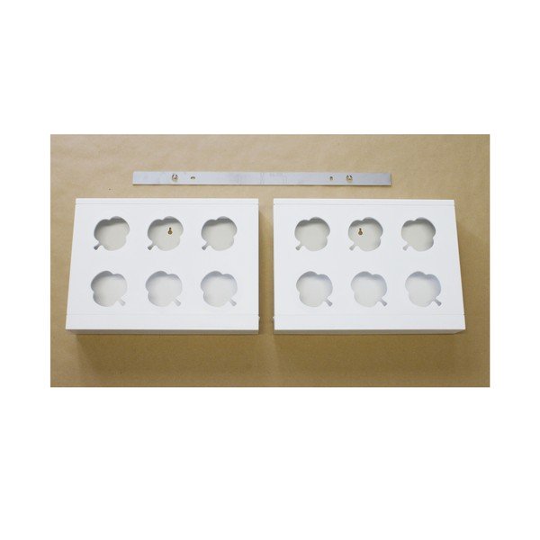 Vertikální květináč s neviditelným stojanem HOH! Duo Smart Bianco, 78x27 cm-image-1