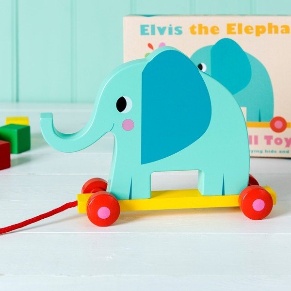 Dřevěná hračka Rex London Elvis The Elephant, délka 18 cm-image-3
