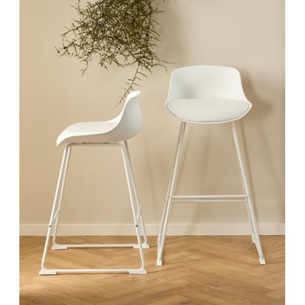 Bílá barová židle (výška sedáku 76 cm) Tina – Actona-image-1