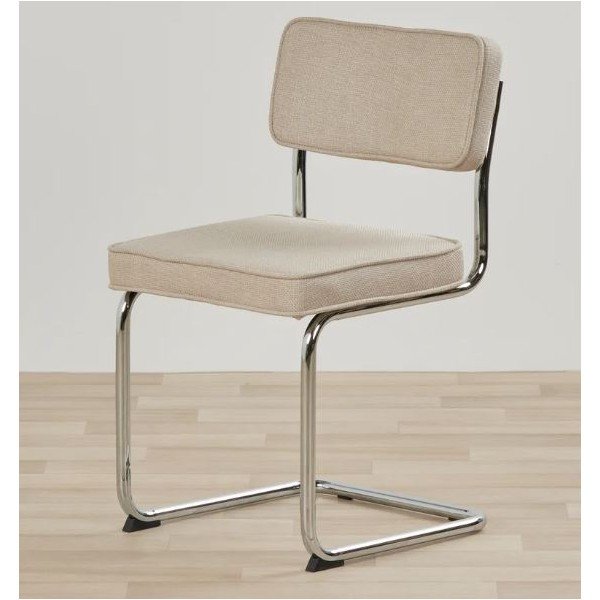 Béžová čalouněná houpací jídelní židle Rupert – Unique Furniture-image-4