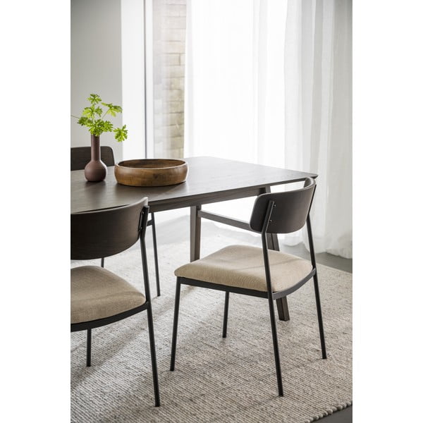 Krémovo-tmavě hnědé jídelní židle v sadě 2 ks Maymont – Rowico-image-1