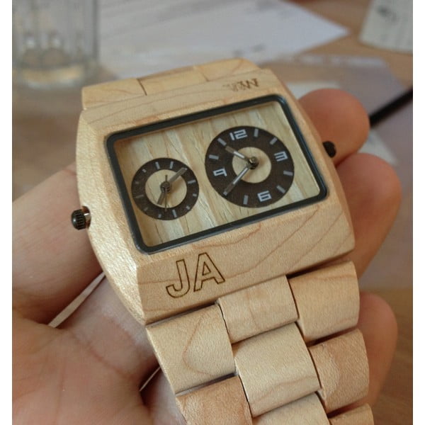 Dřevěné hodinky Jupiter Beige-image-2