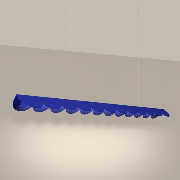 Tmavě modré hliníkové LED závěsné svítidlo BISCUIT – Thoro-image-1