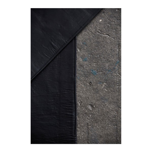 Černý koberec z pravé kůže Fuhrhome Athens, 120 x 180 cm-image-2