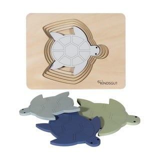 Dřevěné vkládací puzzle Turtle – Kindsgut