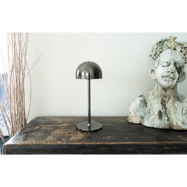 Tmavě šedá LED stolní lampa na dálkové ovládání s kovovým stínidlem (výška 30 cm) Tim – Sirius-image-2