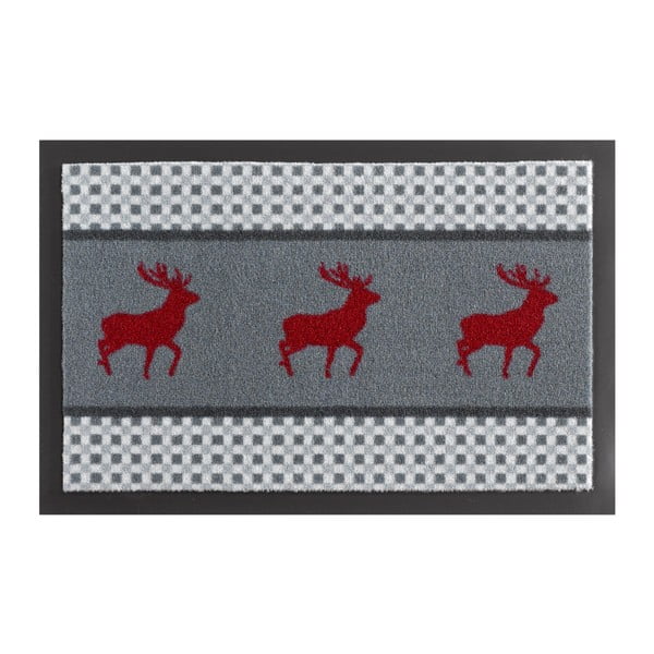 Šedá rohožka Hanse Home Deer, 40 x 60 cm