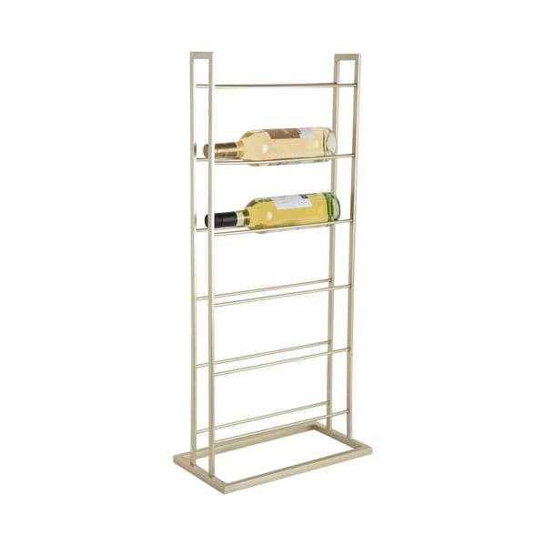 Kovový regál na víno ve zlaté barvě počet lahví 5 38x84,5x20 cm Single Floor – PT LIVING-image-3