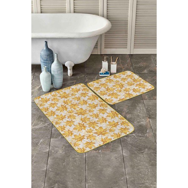 Žluté koupelnové předložky v sadě 2 ks 60x100 cm – Mila Home-image-3