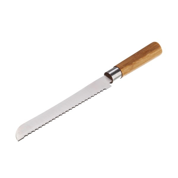 Nůž na pečivo Unimasa z nerezové oceli a bambusu Unisama, délka 32,5 cm
