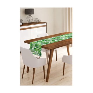Běhoun na stůl z mikrovlákna Minimalist Cushion Covers Green Jungle Leaves, 45 x 140 cm
